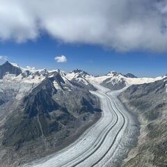 Flugwegposition um 13:48:17: Aufgenommen in der Nähe von Goms, Schweiz in 3621 Meter